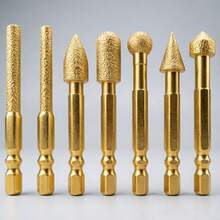 7pcs Heavy Duty Diamond Grinding Heads - Professional Grinding, Polishing And Carving Tools With 6mm Shank - Suitable For Cast Iron, Concrete, Stainless Steel, Marble, Stone! - Gold - View 13