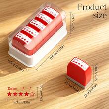 Back To School - 5pcs Teacher Five-Star Grading Stamps, Parent Signature Self-Inking Stamp Set, Creative Rating Star Stamps With Handwritten Date, Teacher Grading / Tutoring Scoring Stamps, Reusable, Compact And Durable, Suitable For Parents And Teachers To Grade Homework, Study Tracking, Habit Formation, Easily Mark Learning Progress, Improve Teaching And Tutoring Efficiency, Essential Practical Stationery For New Teachers And Parents - 5-piece Happy Complete Graded Set - View 2