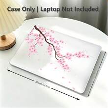 1件裝粉色梅花UV印花筆電保護殼，透明硬殼保護套，適用MacBook Air與Pro，耐用塑膠硬殼 - 查看 4