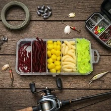 161Pcs Soft Bait Lure Kit With Mealworms Earthworms Corn And Bloodworms For Freshwater Fishing - Multicolor - View 10