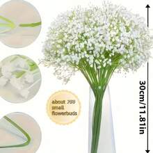30pcs Wedding Baby's Breath Bouquet, Bridal Hand Bouquet Artificial Baby's Breath, Wedding Party Decoration Supplies, Photography Props, Suitable For Anniversary, Wedding, Engagement, Proposal, Birthday Party Decoration, Holiday Decoration, Home Decor, Hotel Decor, Garden Fence Decoration, Restaurant And Table Decor - Multicolor - View 4