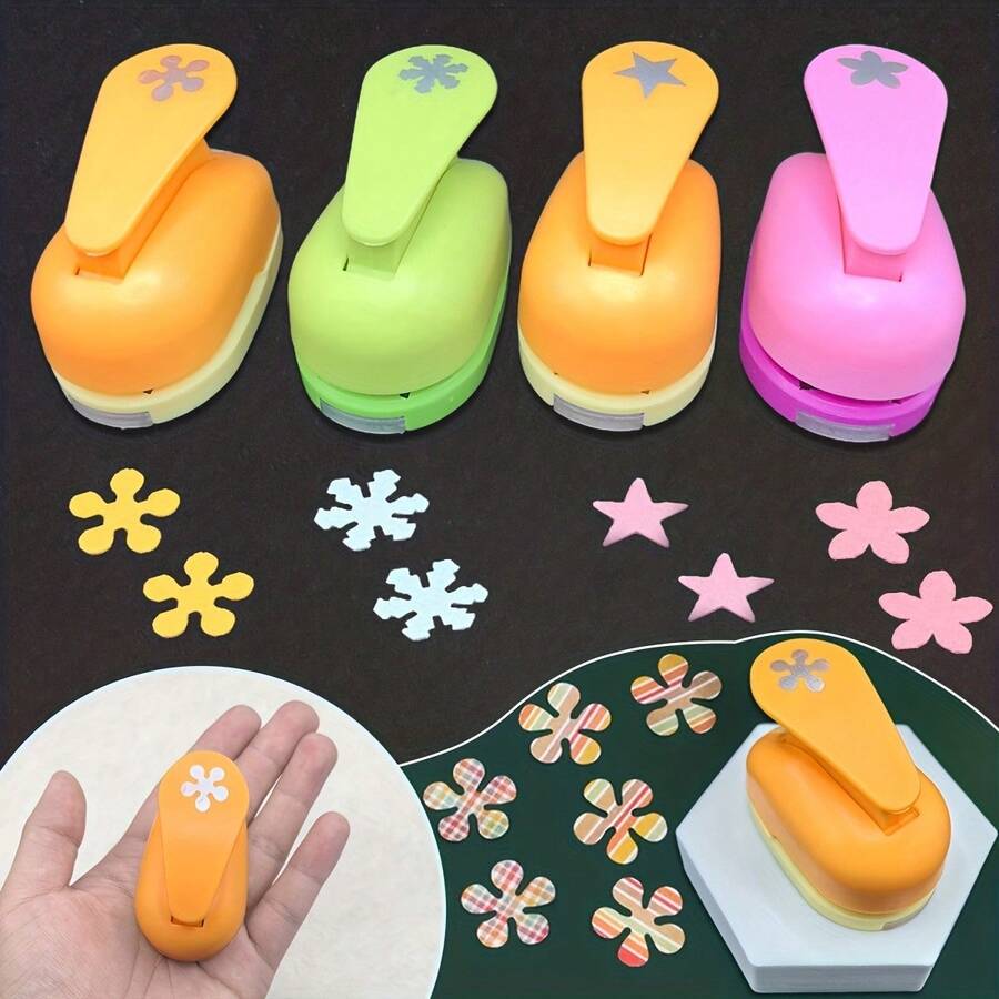 Decorative Paper Craft Punch Set 1/2/3/4/5/8 PCS, Assorted Shape Punches For Scrapbooking, Greeting Cards, Journals And Paper Crafts, Ideal For Teachers, Students And DIY Lovers, Great For Easter, Christmas Decorations And Classroom Activities