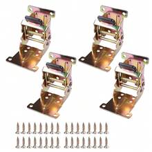 4pcs Foldable Bracket, Folding Locking Hinge Lock, Expandable Support Bracket, Self-Locking Hinge With Screws, Suitable For Table And Bed Legs - Multicolor - View 8