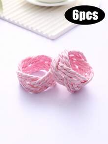 1-6 buah Cincin Serbet Kertas Anyaman Buatan Tangan, Tempat Serbet dari Bahan Alami, Cocok untuk Dekorasi Ruangan, Dekorasi Meja, Dekorasi Rumah, Sempurna untuk Liburan, Pesta, Ulang Tahun, Pernikahan, dan Jamuan Makan Malam - MultiWarna - View 13