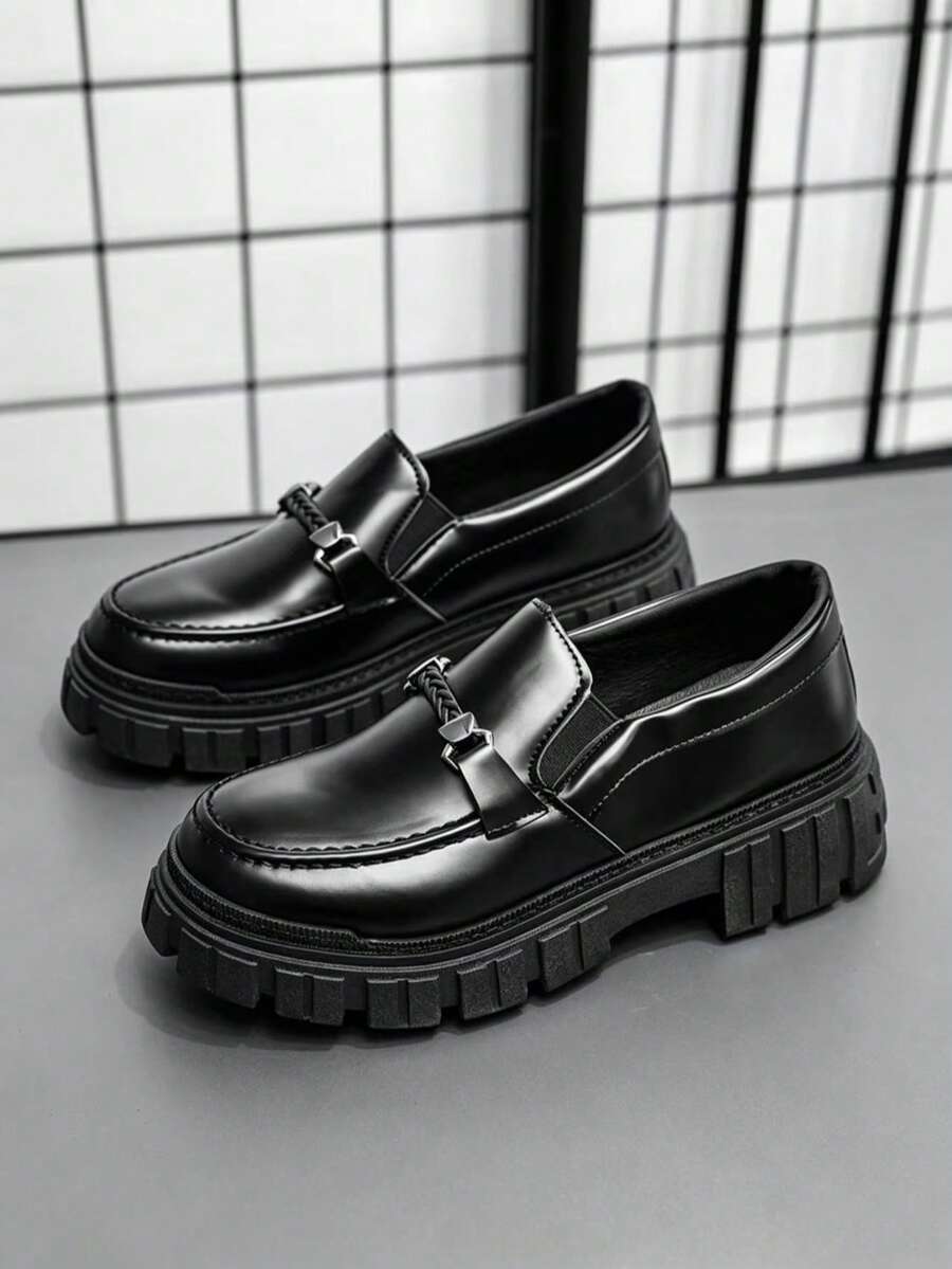 Men's Western Boots British Style Work Boots New Leather Upper Boots Fashion Retro Outdoor Men's Shoes - Black - View 1