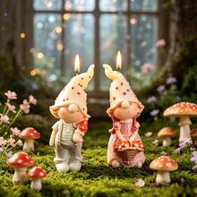SILIKE LUFEI 1 pieza Molde de silicona de arcilla, 2 estilos opcionales Molde de figurita de niño y niña con sombrero de hongo, adecuado para resina, yeso, velas, productos de aromaterapia, decoración del hogar de verano, exhibición de mesa de boda - Molde de seta con sombrero para niños - Ver 6