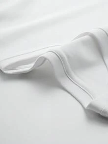 T-shirt grande taille 2026 été nouveau de marque en coton 100% lourd, col ras-du-cou, manches courtes, imprimé mode décontracté, Top polyvalent pour hommes - Blanc - Voir 8