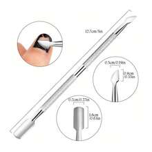 ART LALIC 2-In-1 Stainless Steel Nail Cuticle Pusher Dead Skin Remover, Foot And Hand Manicure Nail Care Cleaning Tool - Multicolor - View 9