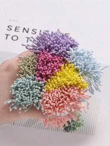 Approx. 400pcs Artificial Flower Stamens, Handmade Floral Decoration Faux Flower Centers, Wedding Accessories, Home DIY Decor Materials, Indoor Scene Props; Suitable For Home, Room, Bedroom, Office, Desk, Pastoral Style Space Arrangement; Compatible With Birthday, Graduation, Wedding, Confession Theme, Mother's Day, Arbor Day, Various Holiday Party Use - Multicolor - View 6