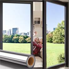 Double-Sided Silver Window Sun Protection Film, Classic Color With Premium Texture, Efficiently Reflects Heat Sources. Blocks Sunlight And Lowers Temperature While Providing One-Way Privacy, Creating A Comfortable And Private Home Environment. - 1PC - View 16