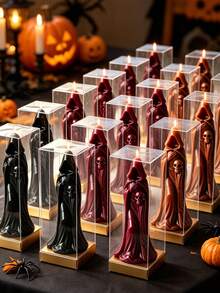 1pc Handmade Witch Aromatherapy Candle, Dark Gothic Style Decorative Candle, Novelty Craft Ornament For Indoor Home Styling, Halloween Scene Layout, Birthday & Festival Gift Candles - A - View 6
