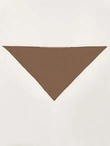 1PC/2PCS Women's Triangle Solid Color Rhinestone Headscarf, Non-Slip Islamic Solid Color Casual Under Cap, Simple Versatile, Soft Comfortable Skin-Friendly, Suitable For Daily Wear, Suitable For All Seasons - 1PC-light Brown Color - View 5