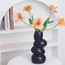 Modern Art Luxury Vase, Fashion Ins Style Decorative Vase, Suitable For Living Room, Entryway, Kitchen, Bedroom And TV Stand - Upgraded Black - View 4