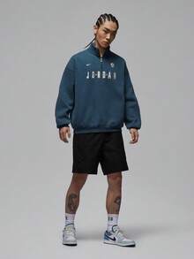 Jordan 男款 AS FLT GFX FLC QZ 針織運動衫 IF1817-464 - 藍色 - 查看 6