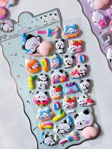 Cute Cartoon PP Stickers 3D Decoration, Suitable For Planner, Device Decoration And Handmade Crafts - Multicolor - View 15