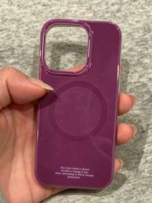 奢华磁吸式防震复古紫色无线充电透明边框手机壳，带标语，兼容 16/15/14/13/12/11/17 Pro Max Plus，时尚防震保护壳，春季生日礼物，专业之选 - 紫色 - 查看 3
