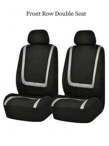 Universal Car Seat Covers - 9pcs Set (Full Set), 4pcs Set (Dual Seat), 2pcs Set (Single Seat) Options - U-Shaped Striped Design, Anti-Slip & Durable, Compatible With General Cars, SUVs, Sedans, And With Airbag - Easy To Clean, Upgrade Interior - Style a - View 20