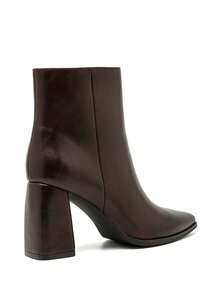 Bottines Habillées à Talon Pyramide And Bout Effilé – L'Élégance Graphique - Brown 6371A-1 - View 6