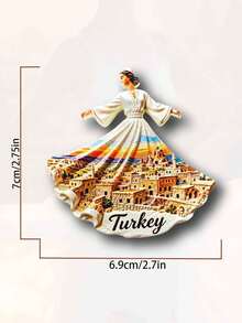 1pc Poland Turkey Georgia Kazakhstan 3D Stereoscopic Travel Souvenir Home Decor Magnetic Fridge Magnet - 1PC - View 14