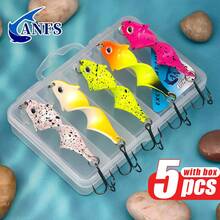 ANFS 5件組旋轉路亞釣魚匙套組，金屬釣魚誘餌套件，適用於鱸魚、鱒魚、鮭魚，送給釣魚愛好者的酷炫釣魚禮物 - 彩色 - 查看 5