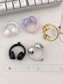 Set de 4 piezas de accesorios de colgante acrílico de estilo aleatorio, accesorios de colgante de auriculares degradados, material de llavero DIY, decoración de cuentas de colgante, regalo festivo - Multicolor - Ver 7