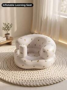1PC Multifunctional Inflatable Baby Learning Chair, Suitable For Babies 3 Months And Older, Summer Inflatable Baby Seat, Blow-Up Baby Floor Chair With Back Support Sofa - Inflatable Learning Chair - View 9