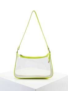 Women's PVC Transparent Small Crossbody Bag, Fashion Summer Niche Shoulder Bag, New Cool Versatile Jelly Bag - fluorescent yellow - View 1