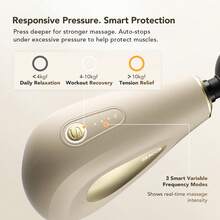 SKG FS300-3 Portable Deep Tissue Massage Gun, 3200 RPM Percussion Muscle Massager With 20 Kgf Force, 5 Heads, USB-C Rechargeable For Athletes, Home, Gym And Travel, Gift For Women And Men - View 5