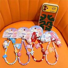 Official Licensed Series Pearlescent Beaded Keychain, Cute Cartoon Character Bag Charm For Backpacks, Handbags & Keys, Fashion Collectible Gift Accessory, Ages 14+ - Pink - View 5