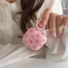 Love-Themed Pink Polka Dot Strawberry Earphone Case With Hanging Ring, Compatible With Airpods 4th Gen, Cute Earphone Cover Compatible With Apple 2nd Gen, 3rd Gen, New Protective Case With Pendant, Airpodspro 3, Korean Style Earphone Case, Pro 2, Girls Earphone Case Protective Cover - Pink - View 8