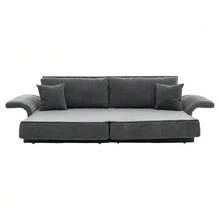 Modern Minimalist Fabric Sofa With Multifunctional Conversion: Comfortable Sofa Bed For Living Rooms, Offices And Studios, Foldable Double Sofa Bed For Small Apartments. - 灰色 - 查看 10