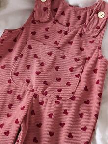 1 buah Overall Bayi Bahan Korduroi Celana Panjang, Musim Semi/Musim Gugur - Rose Red - View 6