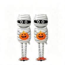 Set Balon Foil Aluminium Mumi Berdiri Halloween 1/2 buah, Balon Dekorasi Adegan Pesta Halloween - beraneka warna - View 9