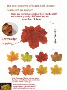50/250 pezzi Foglie di acero artificiali, decorazione autunnale di colore misto, adatte per decorazione autunnale domestica, Ognissanti, Ringraziamento, matrimonio, evento, festa, decorazione da tavolo, fiori artificiali, piante finte - Multicolore - Visualizzare 10