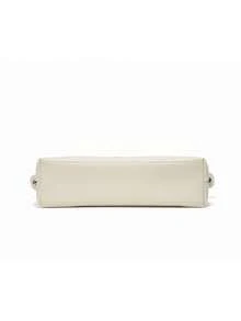 Dedoo Bolso de mano mini clásico de nailon con bloques de color, estilo minimalista versátil, bolso bandolera tipo shell con correa larga para hombro, moda primavera/verano - Beis - Ver 3