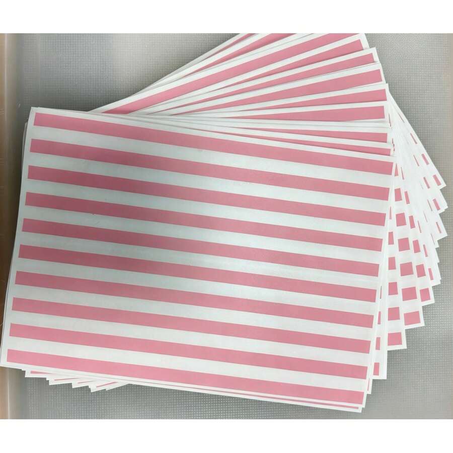 10PCS/20PCS/50PCS Pink And White Striped Gift Wrapping Paper Bags, Thickened Gift Packaging Bags, DIY Decorative Gift Paper Bags, No Stickers