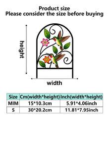 Best-Selling Garden Decor Painted Butterfly & Floral Iron Garden Fence, Bird Dragonfly Butterfly Small Fence, Connectable Curved Yard Divider Fence, Outdoor Lawn Flower Bed Decorative Ground Stake Metal Fence - Multicolor - View 13