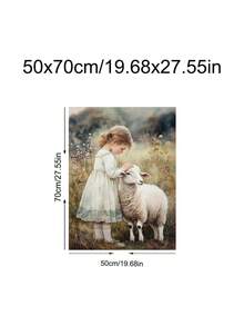 1pc Goose Girl Prints, Rustic Farmhouse Moody Girl With Ducks Painting,Shepherdess Lamb Art, Ideal Gift,Suitable For Bedroom,Living Room,Office,Wall Arts,Wall Decor,Home Decor,Room Decor,Canvas Wall Art,Posters, Wall Art With Frame, Optional Frame ﻿ - 1PCS - View 21