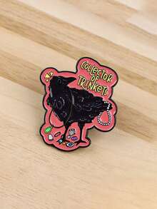 COLLECTOR TRINKETS Enamel Pin Black Crow Brooch Lapel Pins Badge On Backpack Clothing Accessories Punk Jewelry Friends Gifts - Multicolor - View 4