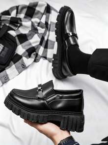 Men's Western Boots British Style Work Boots New Leather Upper Boots Fashion Retro Outdoor Men's Shoes - Black - View 4