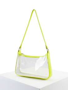 Women's PVC Transparent Small Crossbody Bag, Fashion Summer Niche Shoulder Bag, New Cool Versatile Jelly Bag - fluorescent yellow - View 3