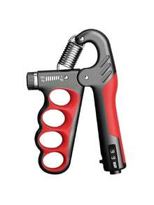 1pc Professional 5-Finger Grip Strengthener For Men, Hand & Arm Muscle Finger Strength Rehabilitation Trainer, Fitness Stress Relief Wrist Exerciser - Red - View 11