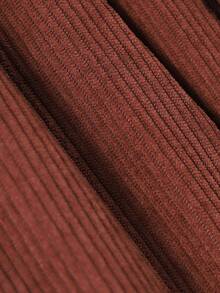 1pc 4-7 Years Old Boys Draped Wide Leg Corduroy Pants With Elastic Waist, Spring Summer Autumn - Brown - View 5