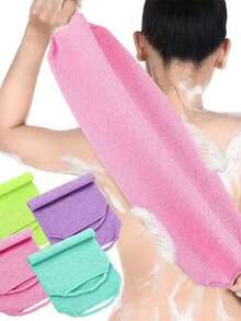 1pc Japanese Style Exfoliating Bath Towel, Extra Long Exfoliating Bath Cloth, Double-Sided Exfoliating Scrub Cloth, Facial Exfoliating Cloth, Japanese Style Back Scrubbing Towel, Bath Scrubbing Towel, Unisex Exfoliating Body Scrubbing Towel, Random Color - Multicolor - View 12