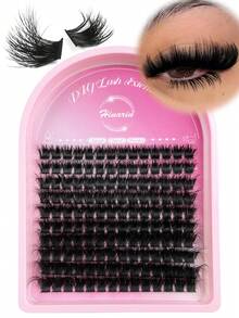 140 Pcs Individual Lashes Natural Eyelashes Clusters D Curl Soft Cluster Lashes 160D 8-16mm Mixed Lengths Russian DIY Lash Extension For Festivals Parties And Dating(160D, D Curl, 8-16mm Mix)False Eyelashes Fake Lashes - View 1