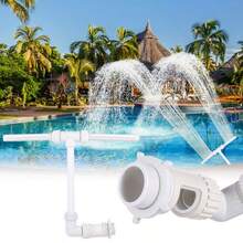 1pc Dual-Head Pool Fountain, Swimming Pool Waterfall Fountain Stand, Pool Water Spray Fountain, Fish Pond Landscape Waterfall Fountain Bracket (With Adapter) - A - View 9