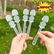 20pcs/12pcs Blank Transparent Plastic Fan Handle Set, Universal Round Handmade Fan Accessories, DIY Craft Graffiti Design Tool, No Battery Required, Suitable For Holiday Party Summer Outdoor Projects, Adult Fan Accessories - Transparent Plastic Fan Handle - View 11