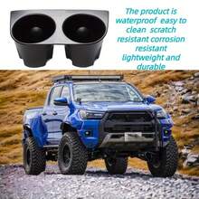 TRTY 1pc Black Car Dual Cup Holder Limiter, Modified Beverage Bottle Fixed Bracket, Storage Organizer Box. Suitable For Hilux 2015, 2016, 2017, 2018, 2019, 2020, 2021 Car Cup Holder Insert Replacement, Car Interior Accessories Fixed Anti-Slip Decoration, Also An Ideal Holiday And Birthday Gift - Hilux Car Cup Holders - View 8