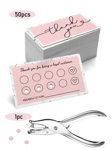 20/50Pcs Loyalty Stamp Reward Cards For Beauty Salon Spa Small Business Customer Retention Promotion - Loyalty Card - View 9