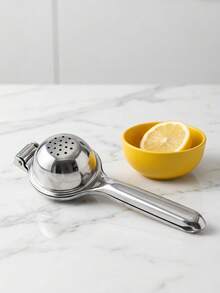Juicer. Heavy-Duty Stainless Steel Manual Citrus Juicer. Designed For Lemons, Oranges, Grapefruits With A Stable Base - Suitable For Home, Restaurant, Bar Use, Easy To Clean Kitchen Tool. No Electricity Required, Portable Juicer, Stylish Metal Texture, Durable Kitchenware, Compact Design, Sturdy Construction, Essential For Home Cooking. - Multicolor - View 10